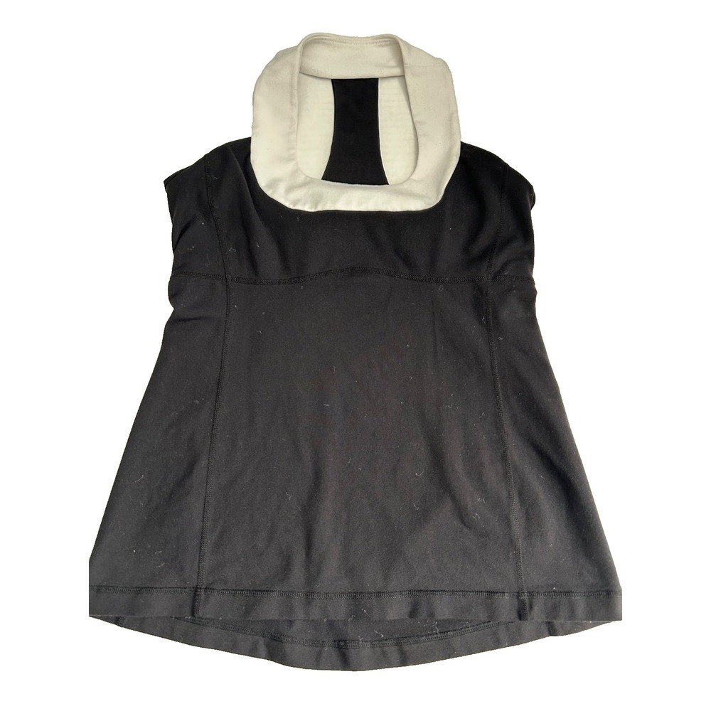 Lululemon Scoop Me Up Tank Sport Top Size 10 Black White Sleeveless